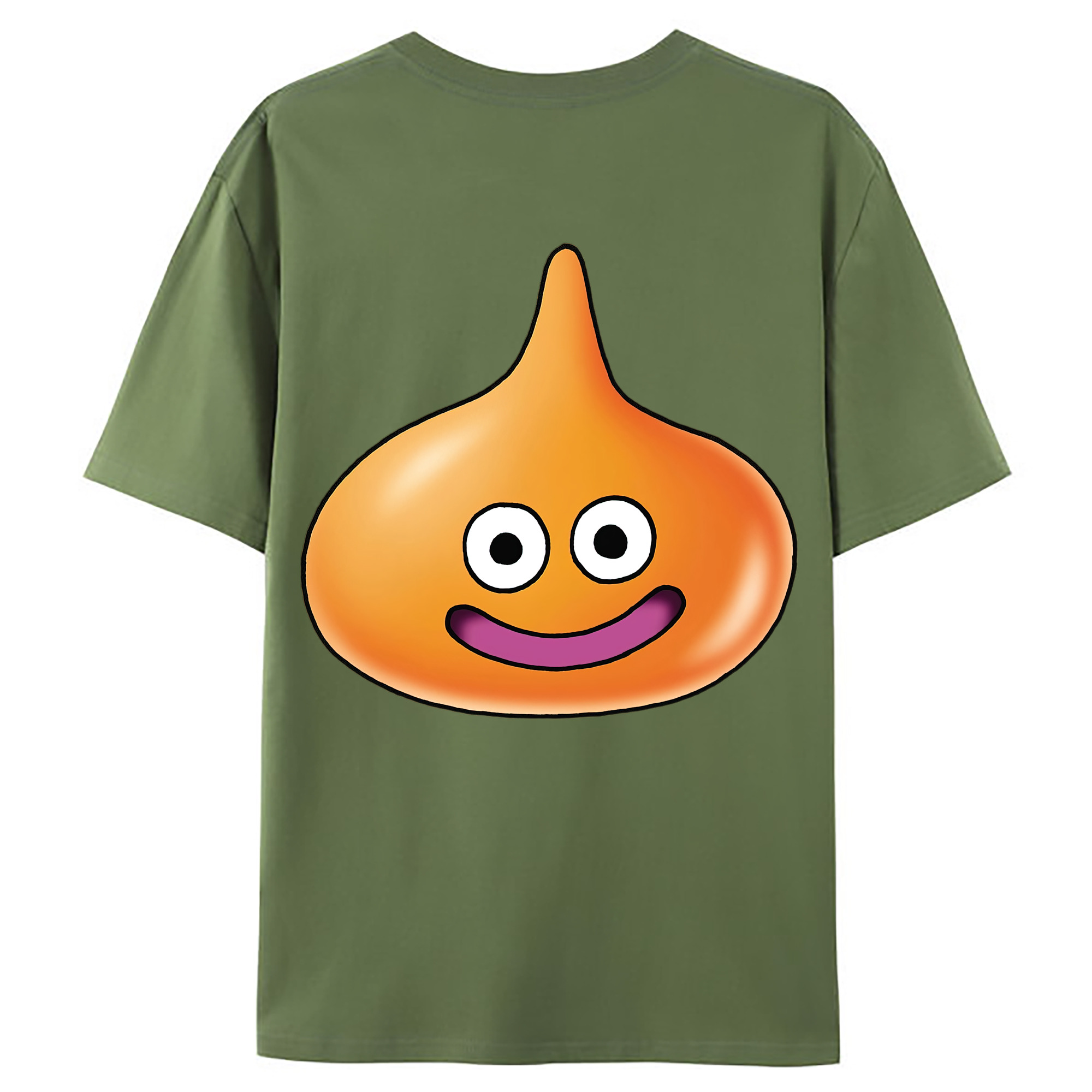 （画像用） ドラゴンクエスト Doragon Kuesuto Dragon Quest 綿100％ メンズ半袖Tシャツ（バックプリント） 通気性